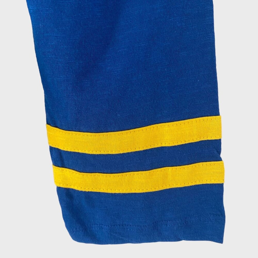 NBA Golden State Warriors Slub Slit Neck Shirt Blue Womens Large 3/4 Sleeves New - Picture 6 of 13